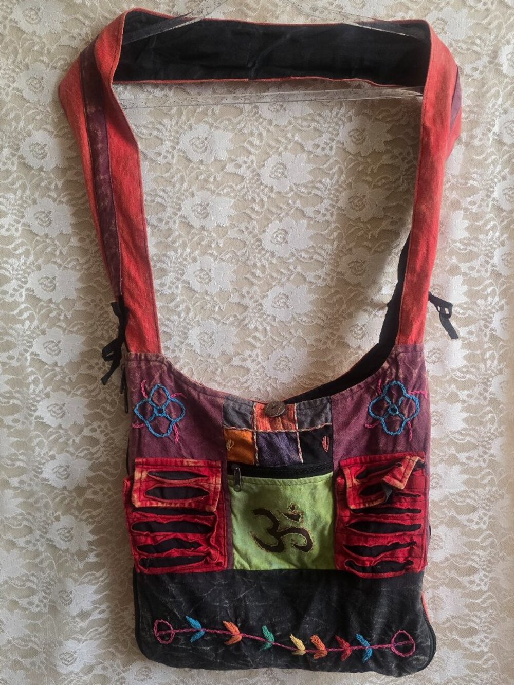Rising International Boho Bag - OM - Hippy bag - Bohemian - Cottagecore Bags